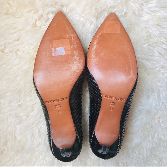 Black Rachel Zoe pumps snakeskin leather - Picture 7 of 8